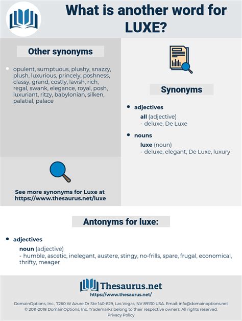 another word for luxe.